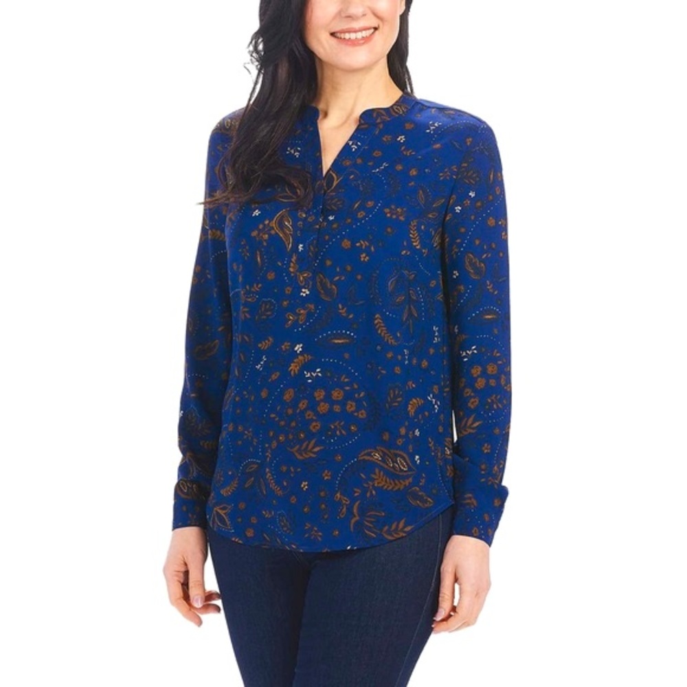 Hilary Radley Floral Printed Blouse